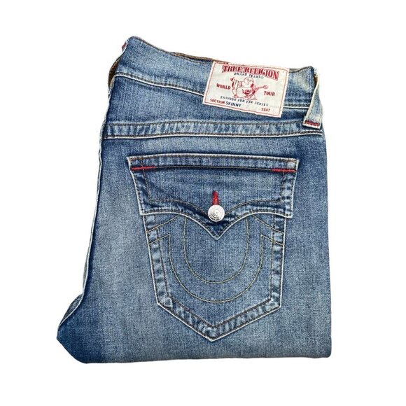 True Religion Jeans Size 36 SKINNY Blue - Picture 3 of 5